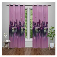 HOMETEX - CORTINA YR1765 ROSA CIUDAD