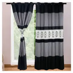 HOMETEX - CORTINA SAMARIS NEGRA