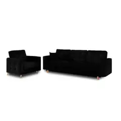 MAGIC CLASS - SALA MODERNA NEWCASTLE MICROFIBRA NEGRO