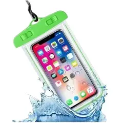 GENERICO - Forro Estuche Sumergible Impermeable Para Celular Verde