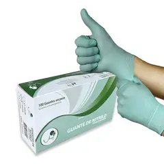 UKAINT - Guantes de Nitrilo Verde M x 100u