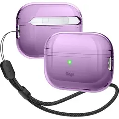 ELAGO - Estuche Compatible Airpods Pro 2 Con Cordón Clear Morado