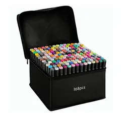 GENERICO - Set De Marcadores Doble Punta 168 Pcs Resaltadores Alcohol