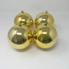BURICA - BOLA BRILLANTE 12CM X 4PC DORADA