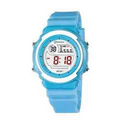 MINGRUI - Reloj Impermeable Niña Niños Digital Luz + Estuche.