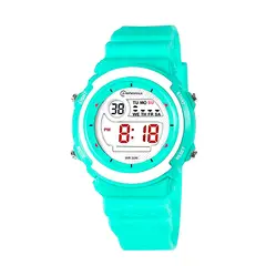 MINGRUI - Reloj Impermeable Niña Niños Digital Luz + Estuche