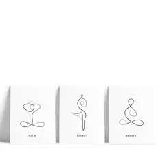 GAMA DIGITAL - Cuadros decorativos Triptico Calm and breath