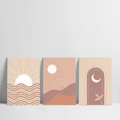 GAMA DIGITAL - Cuadros decorativos Triptico boho