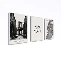 GAMA DIGITAL - Cuadros decorativos Triptico New York