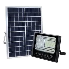 GENERICO - Reflector Led Solar De 200w Con Panel Solar Y Control Remoto