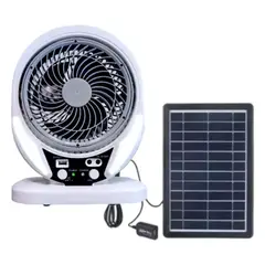 GENERICO - Ventilador Portátil Recargable Panel Solar 7 Aspas