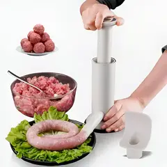 COMPRALOENCASA COM - Embutidor Manual de Salchichas y Albóndigas 2 en 1 VK-858