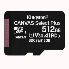 KINGSTON - Memoria Micro Sd 512 Gb Canvas Select Plus Clase 10