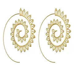 VANIDADES COLLECTIONS - Candonga Espiral Aretes Para Mujer Candongas De Moda