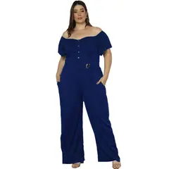LEG LEGREENY - Enterizo Largo Plus Size Para Mujer Azul Rey LeGreeny_.