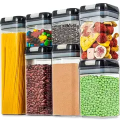GENERICO - Set Organizador De Granos Alimentos Para Cocina 7 Pcs