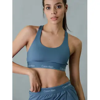 CALVIN KLEIN - Top Deportivo Azul De Medio Impacto Para MujerCalvin Klein