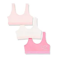CALVIN KLEIN - Paquete rosado de 3 bralette para niña