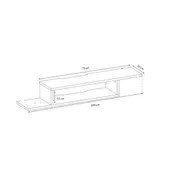 GENERICO - Repisas Flotantes TV Wengue Decoracion Moderna