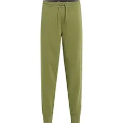 CALVIN KLEIN - Jogger verde con cintas laterales y logo repetitivo