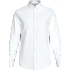 CALVIN KLEIN - Camisa Blanca Slim Con Mini Monograma
