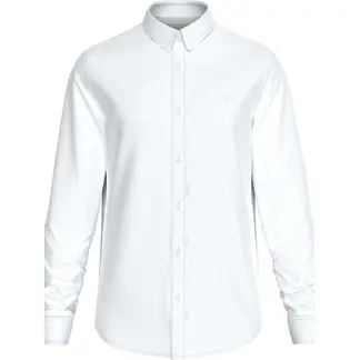 CALVIN KLEIN - Camisa Blanca Slim Con Mini Monograma