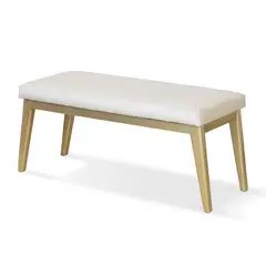 ELITE LIVING - BANCA COMEDOR REGINA CHAMPAÑA MICROFIBRA CRUDO