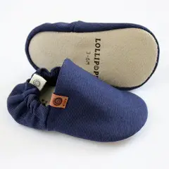 LELE PO - Zapatos para Bebé Casual Azul marino Suela de Cuero