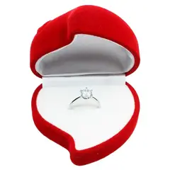 GENERICO - Estuche Caja Anillo Flor Corazòn Fino Compromiso Regalo_.