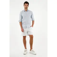 TENNIS - Camisa con diseño a rayas azul para hombre