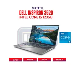 DELL - PORTATIL 3520 15.6" INTEL CORE I5 1235U RAM 16GB SSD 2TB WINDOWS 11 HOME