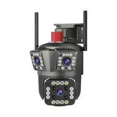 GENERICO - Cámara Wifi 3 En 1 Triple Lente Exterior Ip 66 Zoom