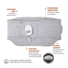 ZOCOCIO - Masajeador Lumbar De Espalda Cinturón Vibrador Calmante