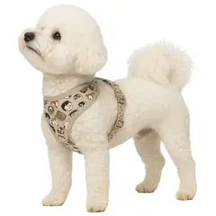 GENERICO - Arnes Estampados Para Perros Chaleco Ajustable Marron XS