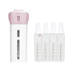 ZOCOCIO - Dispensador Viajero 4 En 1 Jabón Liquido Porta Shampoo Rosa