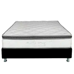 PLUMA HOME - Euro Plus Colchón Semiortopedico sencillo 100x190  Gratis Basecama.