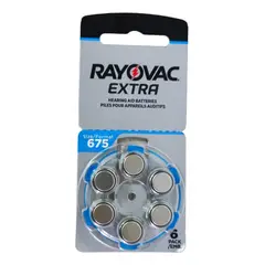 RAYOVAC - Pila Batería 675 Redonda Audífonos X6 Unidades Extra