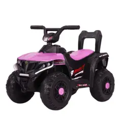ROADMASTER - Cuatrimoto Moto Recargable Electrica Montable 5 Años Rosado_.