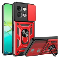 GENERICO - Funda Estuche Case Slider Compatible Con Vivo Y38 5G Rojo