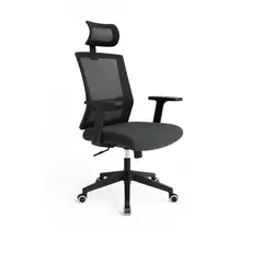 ZER - SILLA OFICINA BRAZOS GRADUABLES DE PAÑO CON CABECEROBASE NYLON