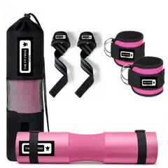 GENERICO - Barbell Pad Set X6 Tobilleras Straps Levantamiento De Pesas