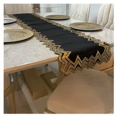 HOMETEX - CAMINO KALIKA NEGRO DORADO