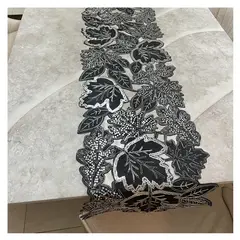 HOMETEX - CAMINO LEILA NEGRO PLATA