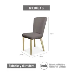 ELITE LIVING - SETX2 SILLA DE COMEDOR REGINA CHAMPAÑA MICROFIBRA TAUPE