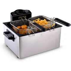 SOKANY - Freidora Doble 5L Acero inoxidable