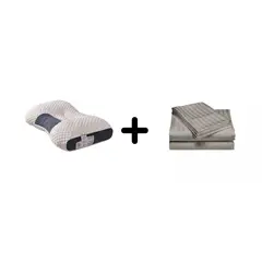 ZHOPI CO - Sabanas King Gris mas Una Almohada Cervical de Cuello