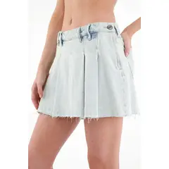 TENNIS - Falda con diseño de tablas azul para mujer