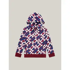 TOMMY HILFIGER - Buzo Vinotinto Con Capota Para Niño
