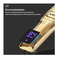 VGR - Maquina De Peluqueria Inalámbrica Profesional V-268 Color Dorado