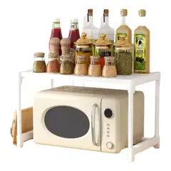 ONE PIXEL - Rack Estante Microondas Organizador Cocina Ahorra Espacio Blanco
